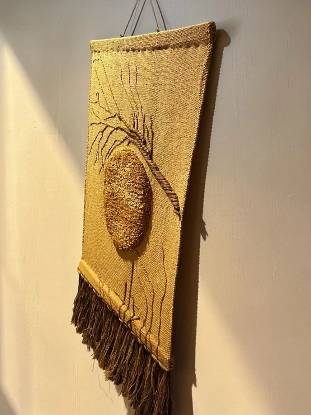 Mid-Century Modern Don Freedman Fiber Art Tapestry Wall Hanging 30”x44”